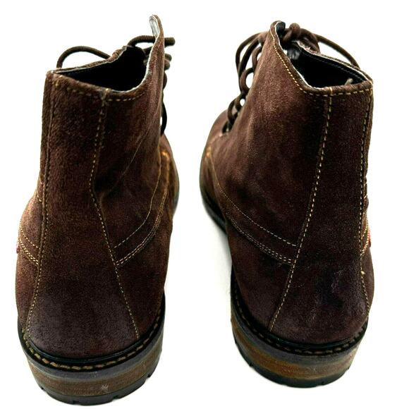 LEVI'S Men's 13 Brown Sheffield Suede Genuine Leather Lace-up Boots Comfort Logo - Picture 4 of 10